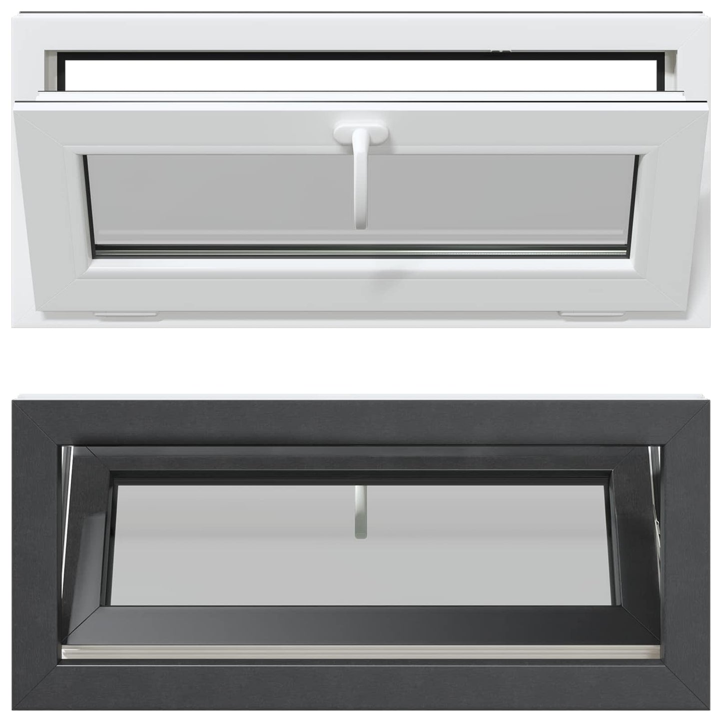 Pinceablak RISOR 90 x 40 cm PVC és átlátszó síküveg