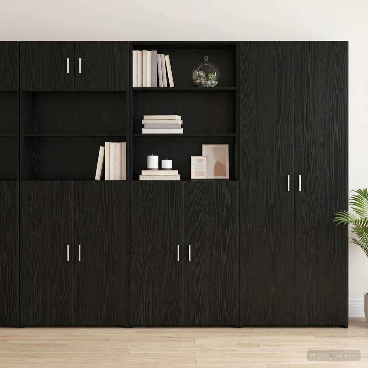 Magasfiú Fekete Tölgy 70 x 42,5 x 185 cm Szerelt Fa