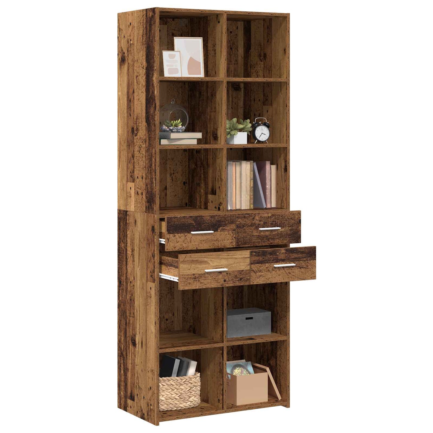 Könyvszekrény Antik fa 30 x 42.4 x 185.2 cm