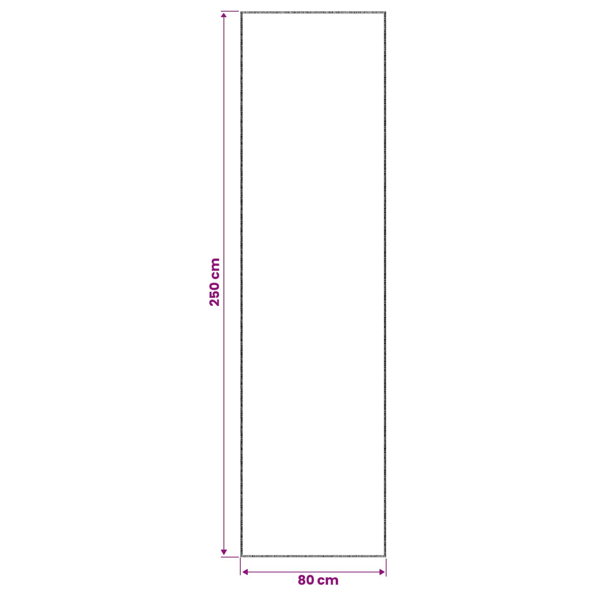 Szőnyeg Krémszínű 80 x 250 cm 100% poliészter 3 mm