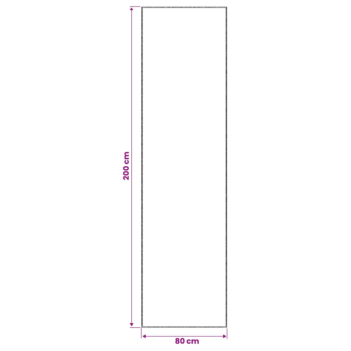 Szőnyeg Bézs 80 x 200 cm 100% poliészter 3 mm