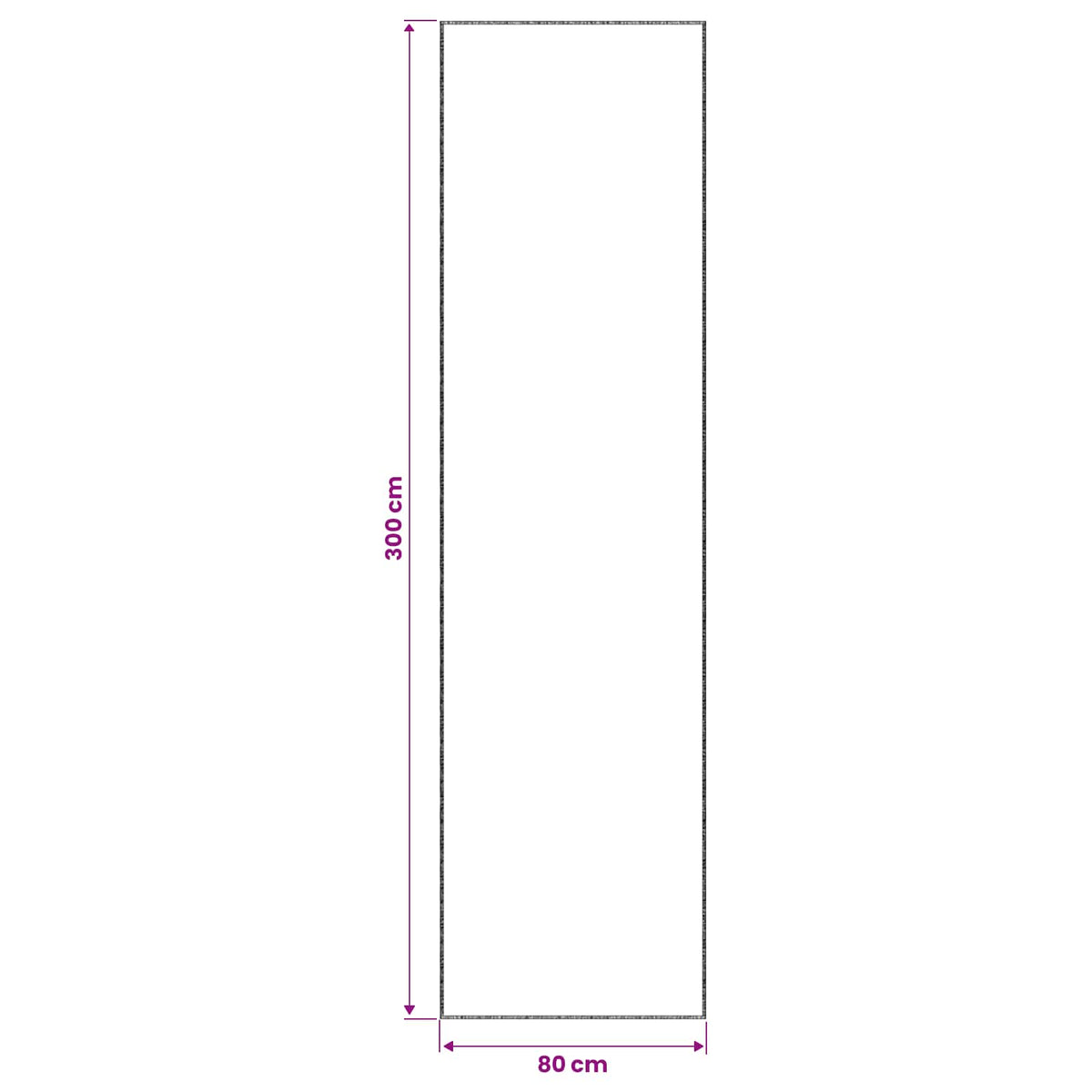 Szőnyeg Bézs 80 x 300 cm 100% poliészter 3 mm