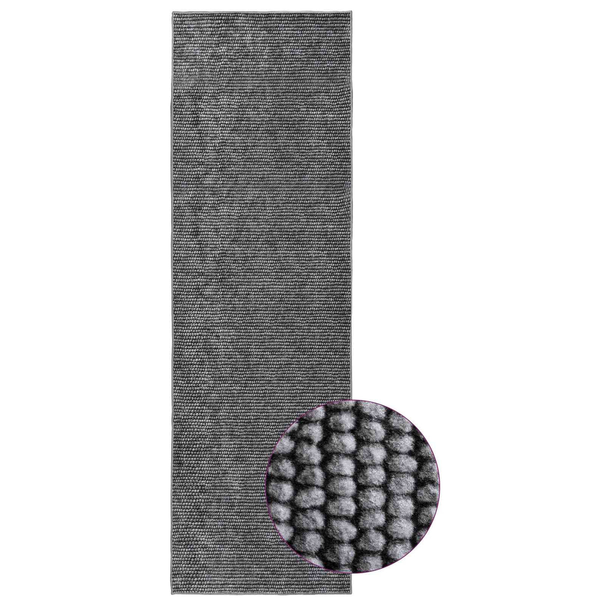 Szőnyeg Antracitszürke 80 x 200 cm 100% poliészter 3 mm