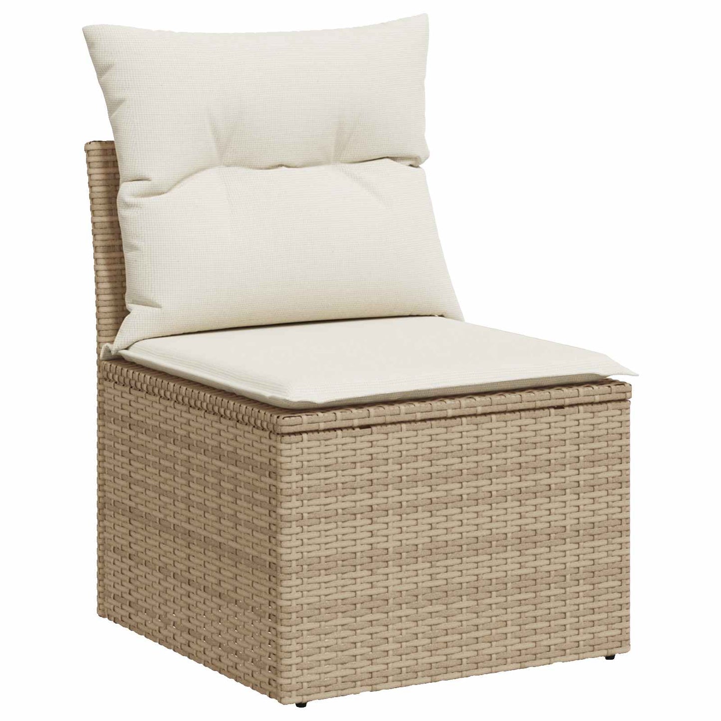 Kanapé Szett 7 db Beige és Krémszínű Poli rattan és acél