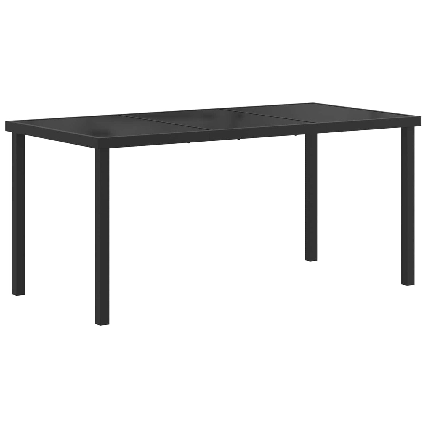 Kert étkező szett 9 pcs Fekete és Antracit 160 x 80 x 73 cm