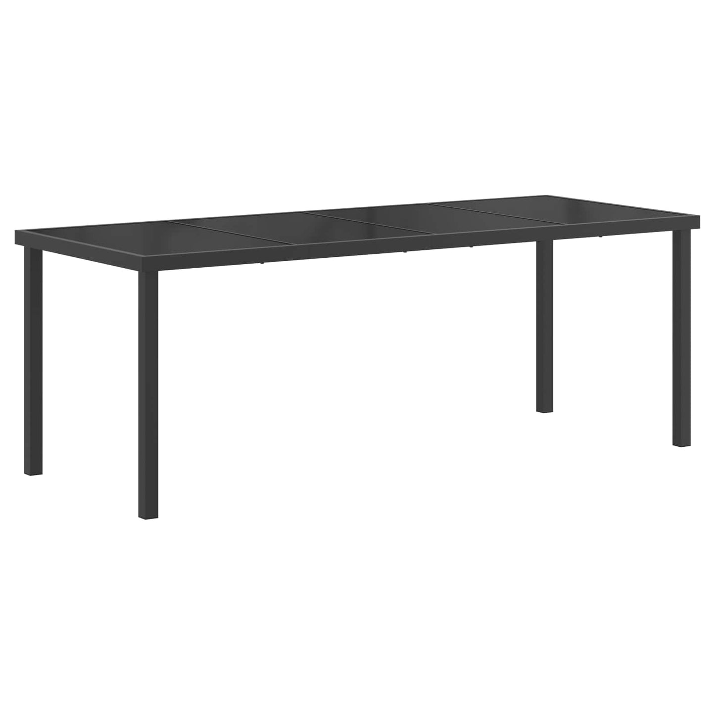 Kert étkező szett 9 pcs Fekete és Antracit 200 x 80 x 73 cm
