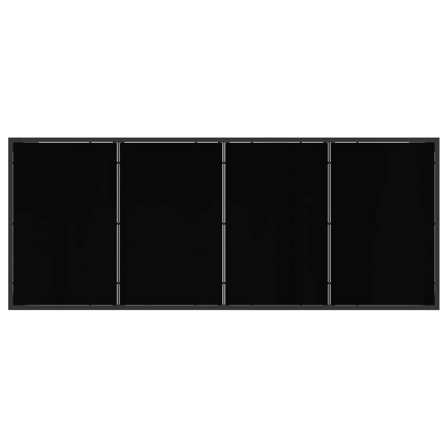 Kert étkező szett 9 pcs Fekete és Antracit 200 x 80 x 73 cm