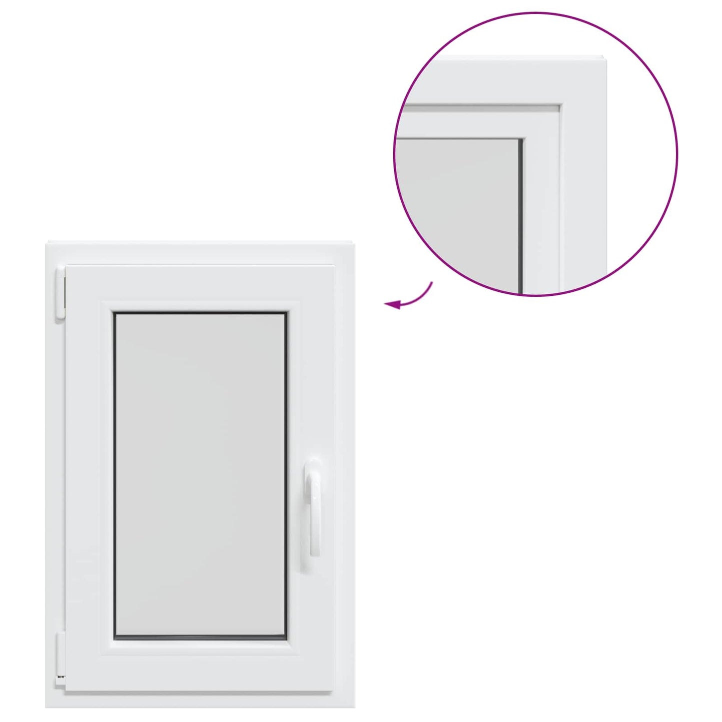 Pinceablak RISOR 40 x 70 cm PVC és Üveg