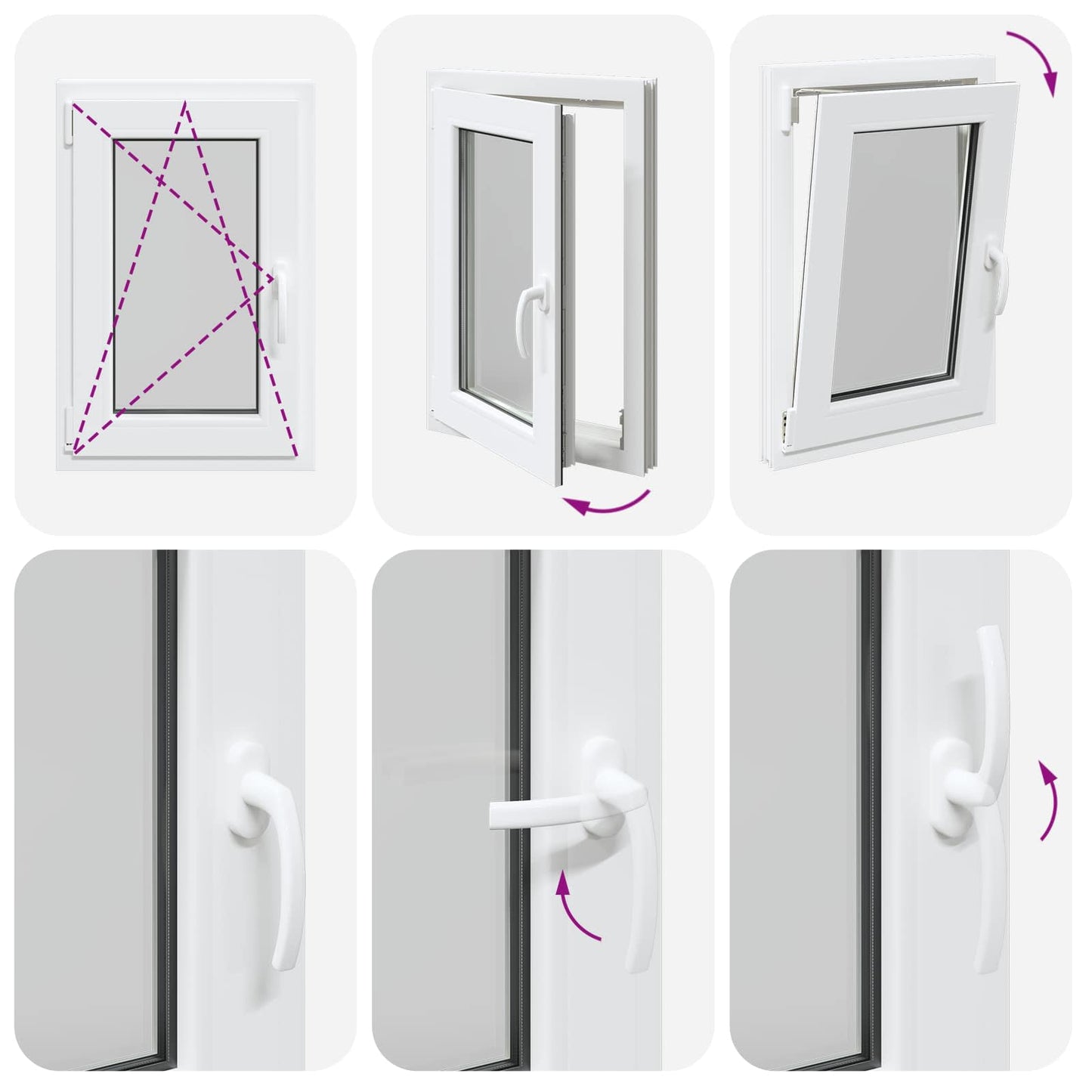 Pinceablak RISOR 40 x 70 cm PVC és Üveg