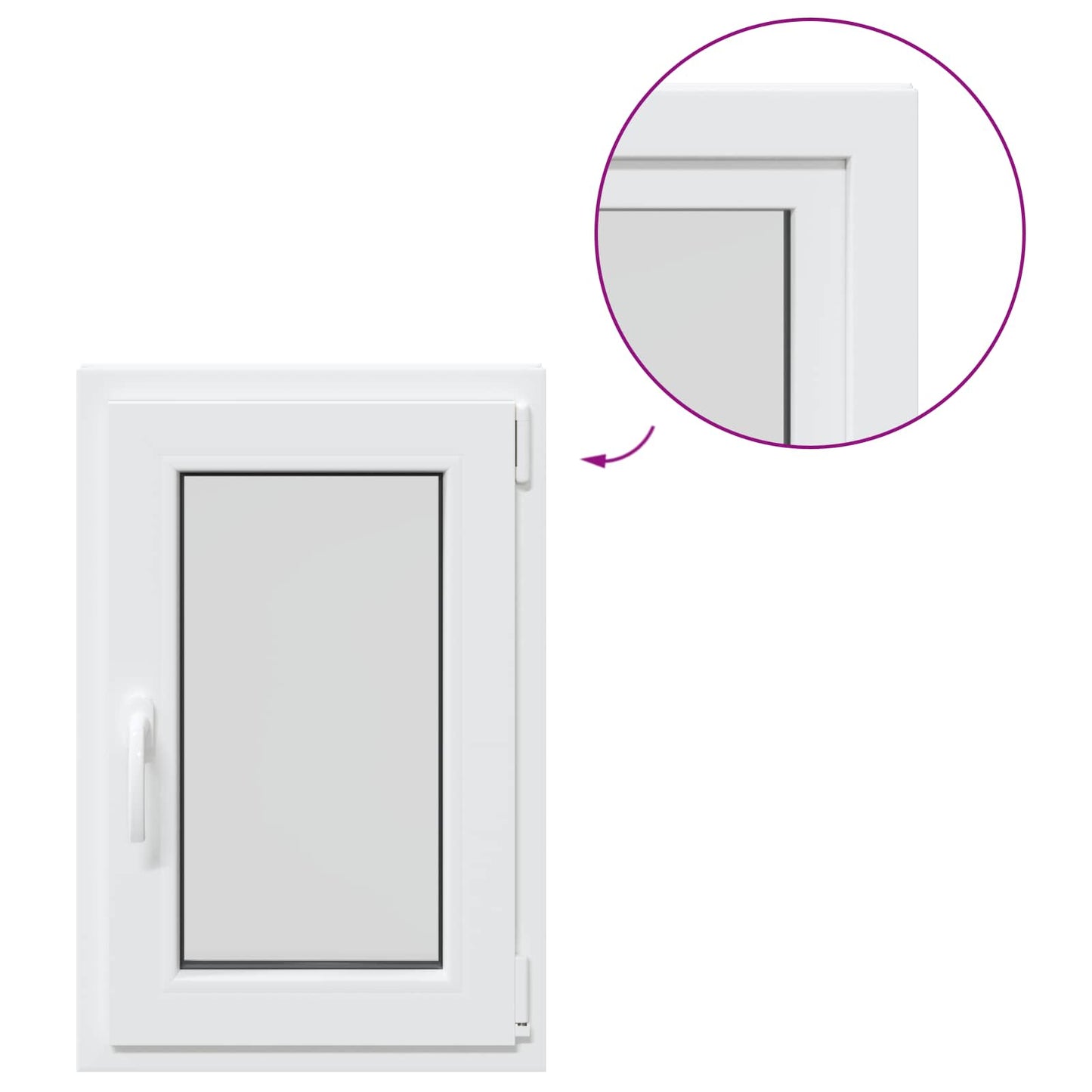 Pinceablak RISOR 50 x 70 cm PVC és Üveg