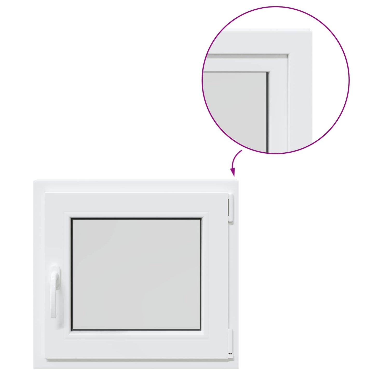 Pinceablak RISOR 60 x 50 cm PVC és Üveg