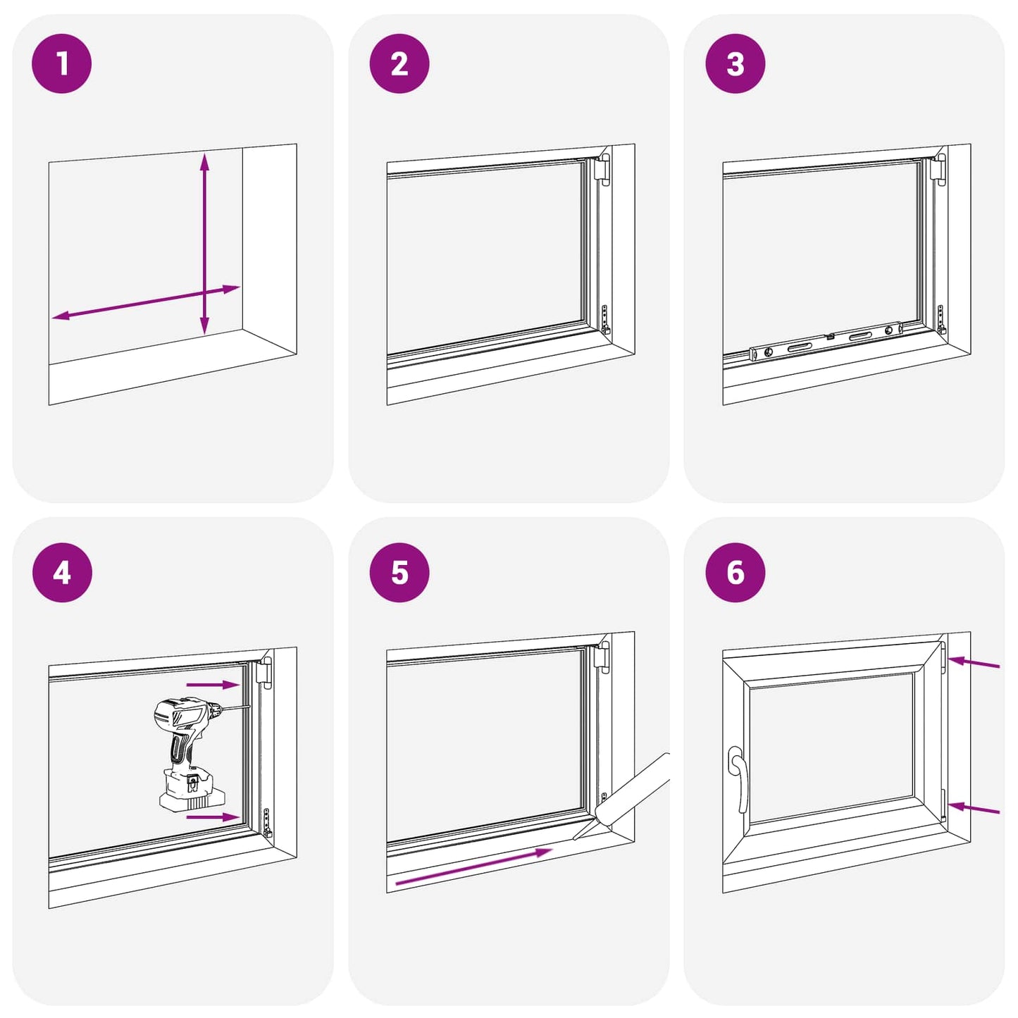 Pinceablak RISOR 60 x 50 cm PVC és Üveg