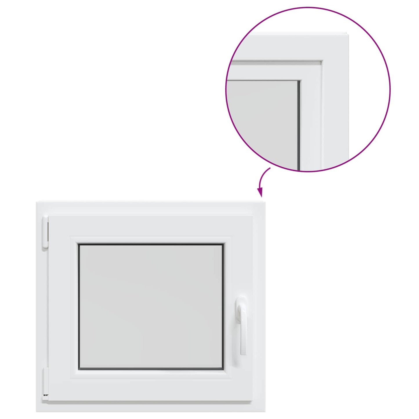 Pinceablak RISOR 60 x 50 cm PVC és Üveg