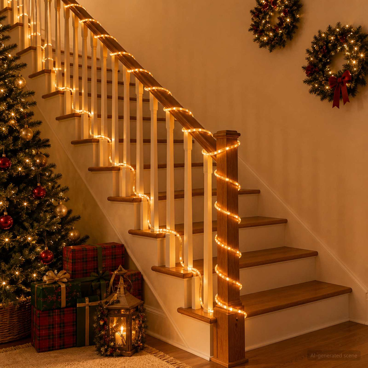 Karácsonyi LED fénykábel 1200 LED Sárga 50 m