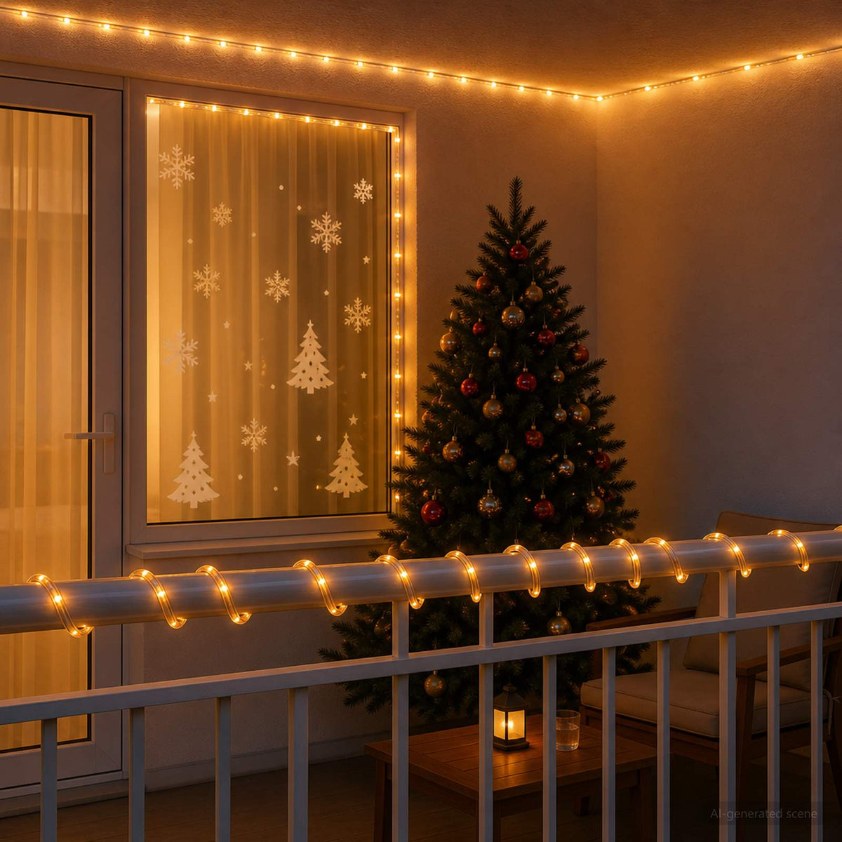 Karácsonyi LED fénykábel 2400 LED Sárga 100 m