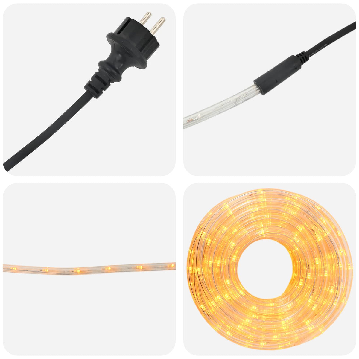 Karácsonyi LED fénykábel 2400 LED Sárga 100 m