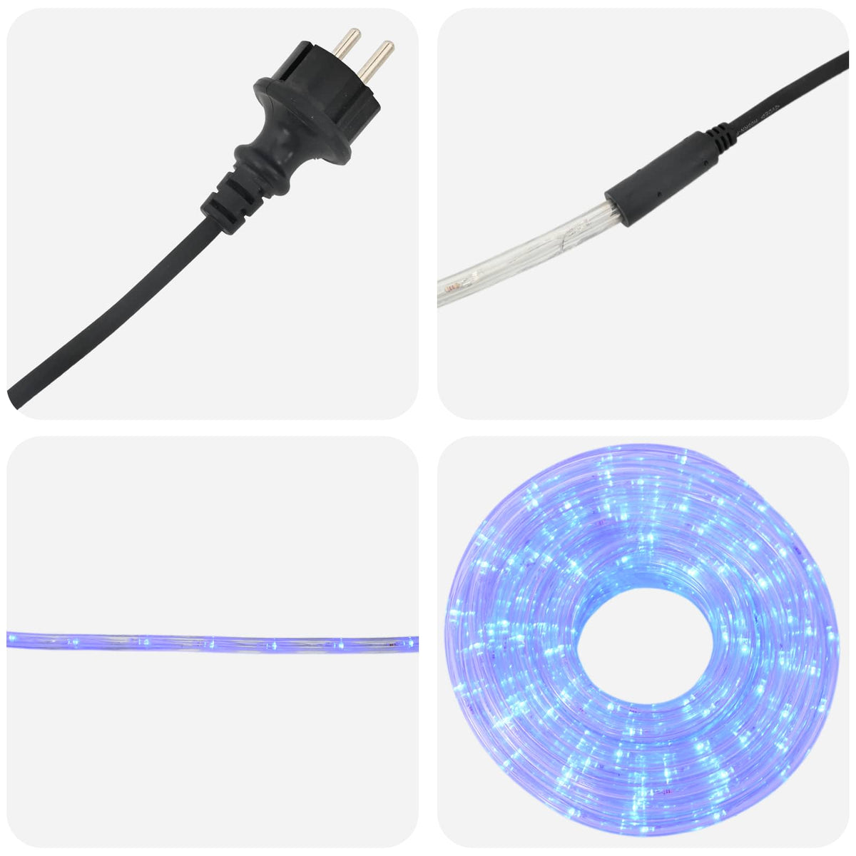Karácsonyi LED fénykábel 2400 LED Kék 100 m