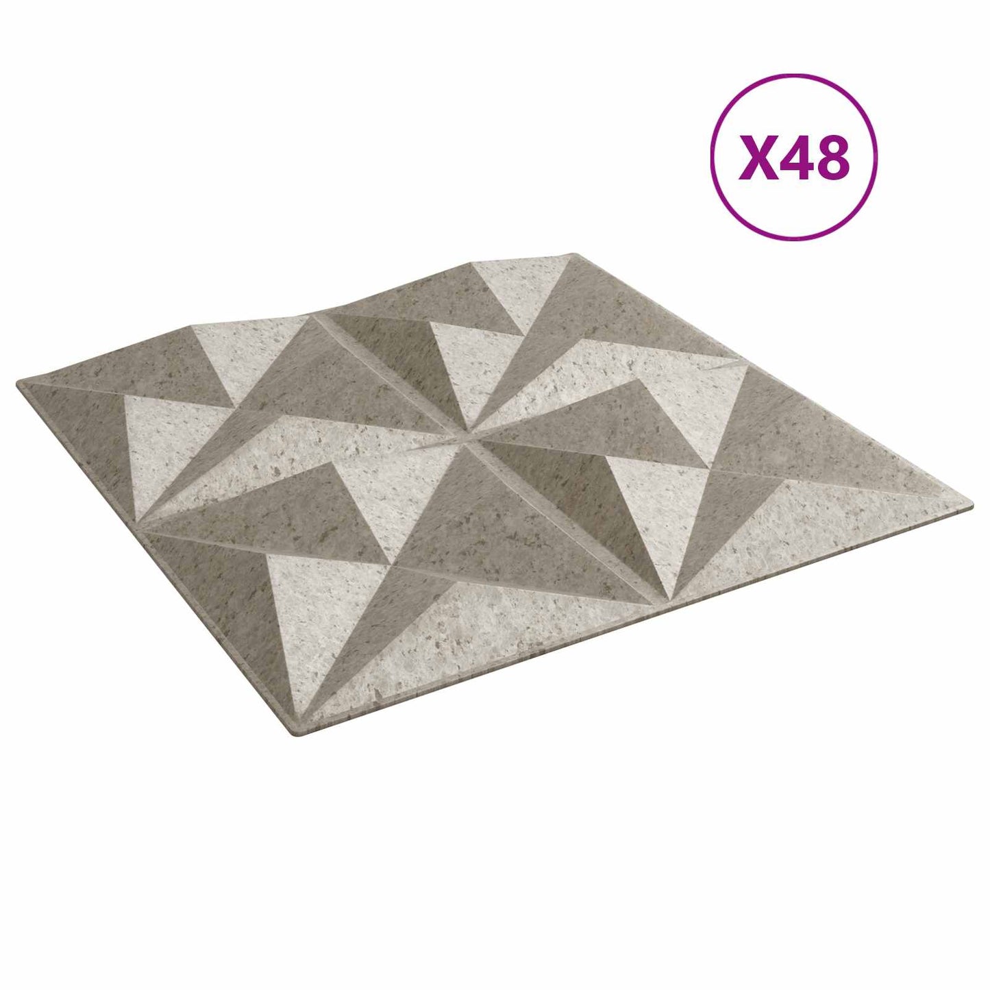 Fali panelek 48 pcs Origami beton 50 x 50 cm XPS Hab