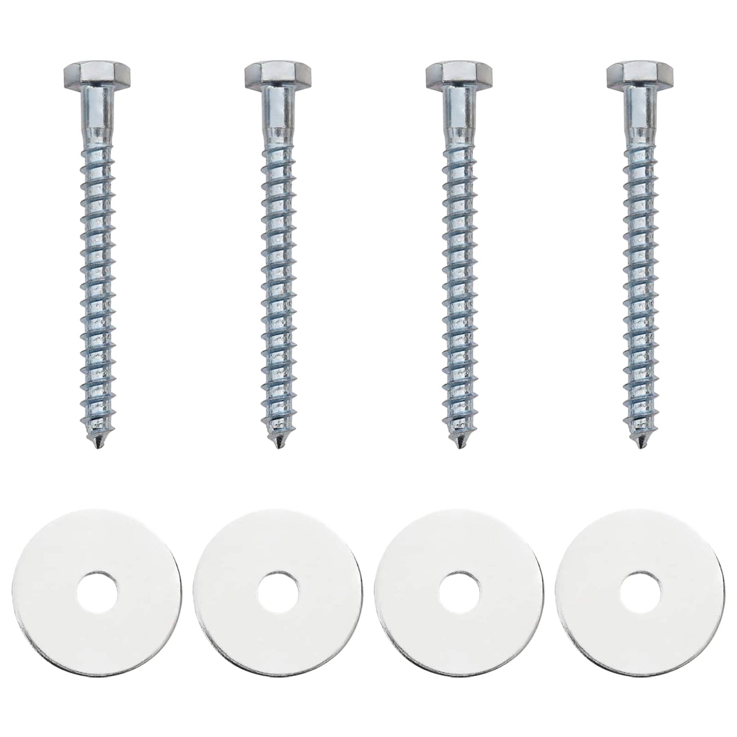 Földi horgony 4 pcs Ezüst Ø10 x 30 cm Galvanizált fém