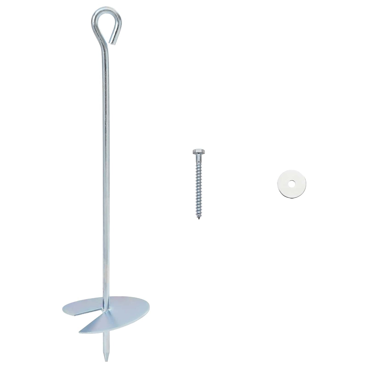 Földi horgony 10 pcs Ezüst Ø10 x 40 cm Galvanizált fém