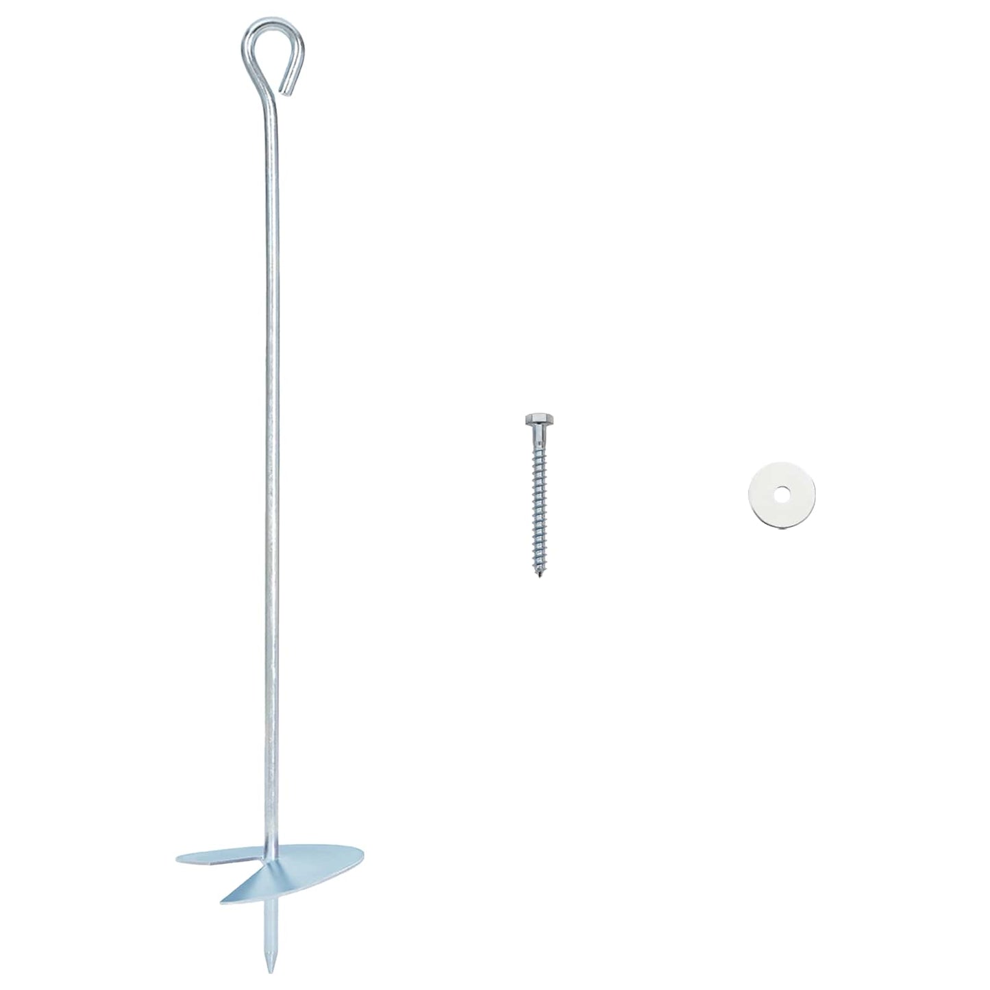 Földi horgony 10 pcs Ezüst Ø10 x 50 cm Galvanizált fém