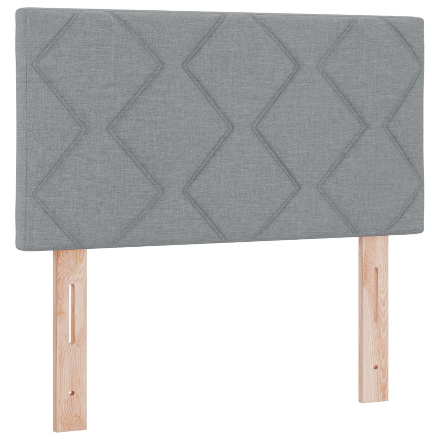 Boxspring ágy matraccal Világosszürke 90 x 190 cm Szövet