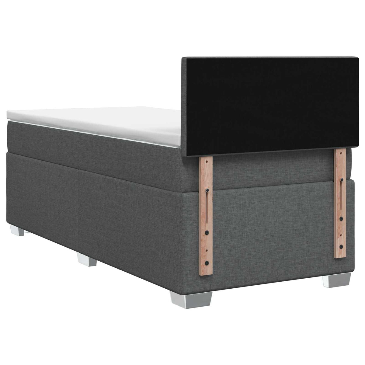 Boxspring ágy matraccal Sötétszürke 90 x 200 cm Szövet