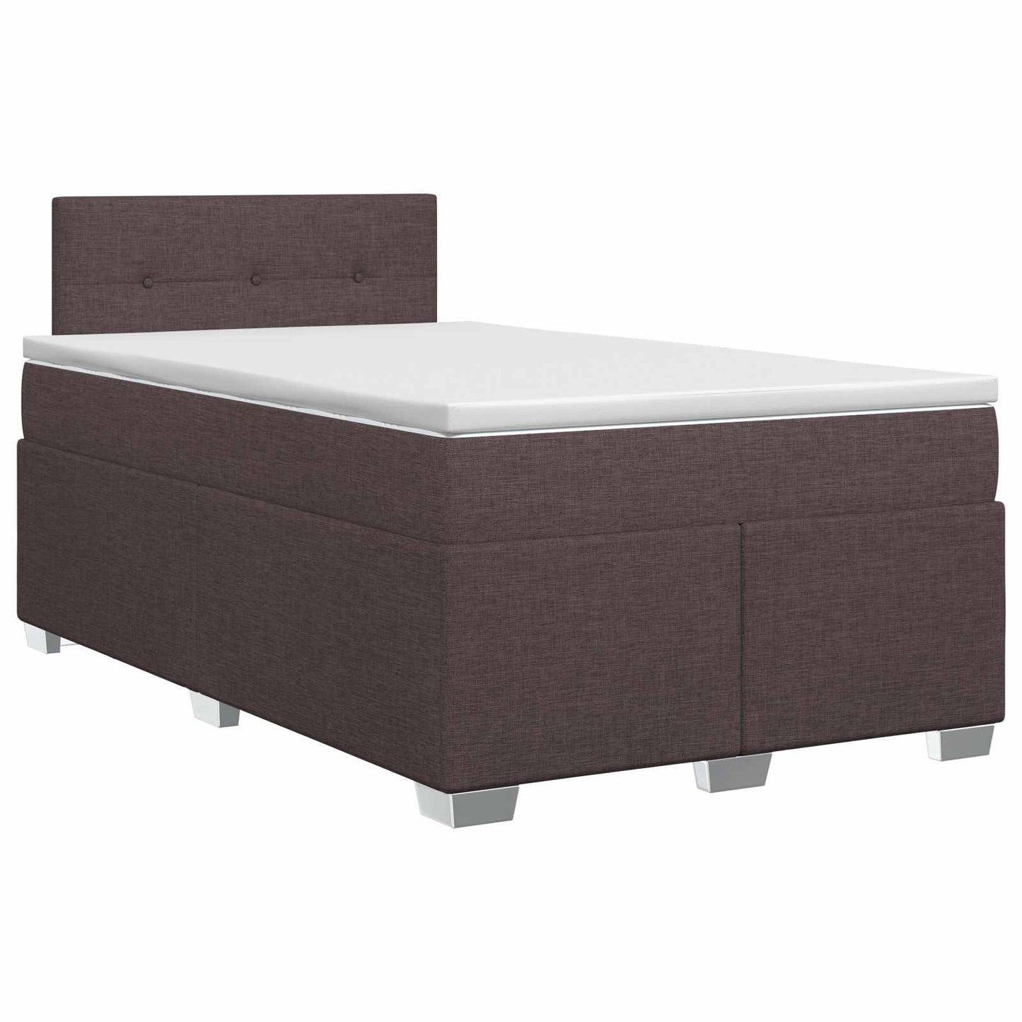 Boxspring ágy matraccal Sötét Barna 120 x 200 cm Szövet