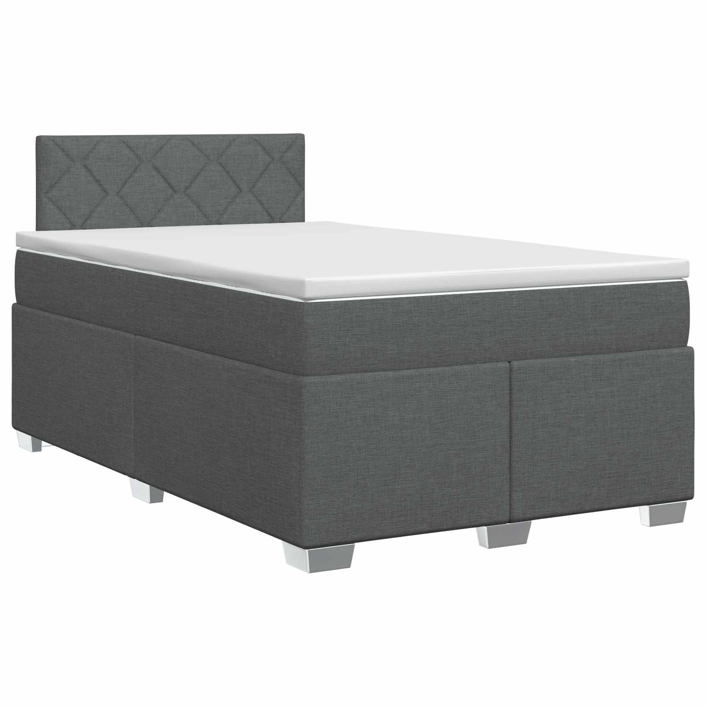 Boxspring ágy matraccal Sötétszürke 120 x 200 cm Szövet