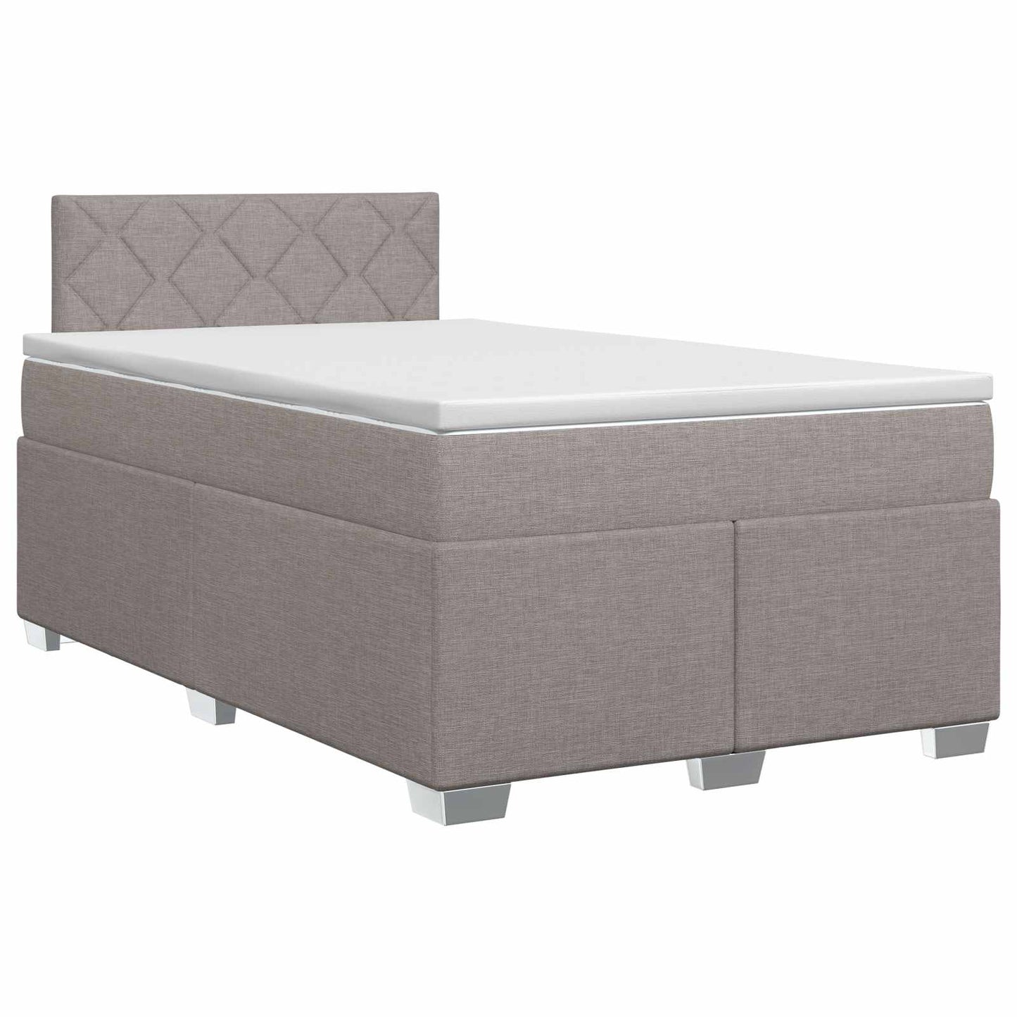 Boxspring ágy matraccal Tópszínű 120 x 200 cm Szövet