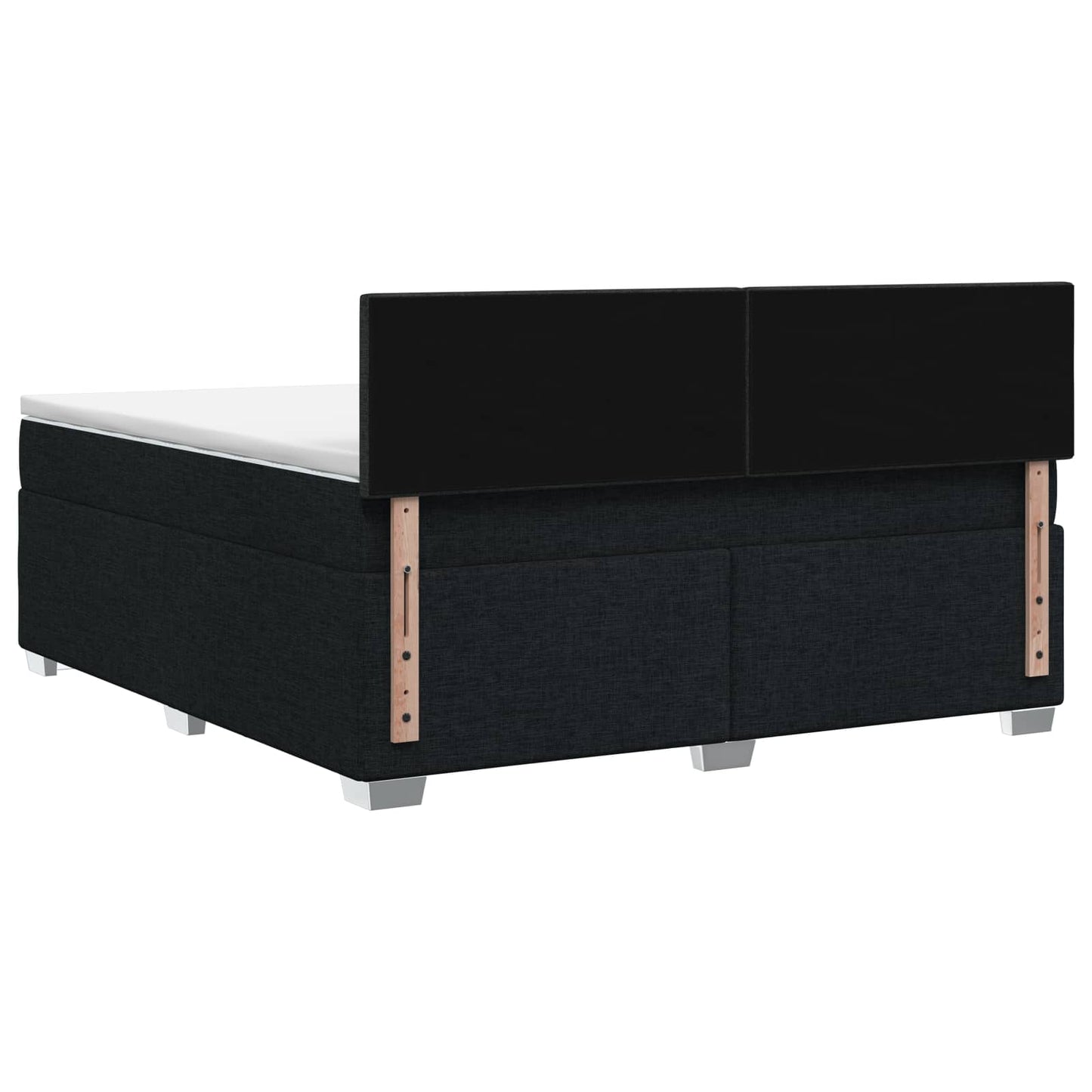 Boxspring ágy matraccal fejtámlával Fekete 140 x 190 cm Szövet