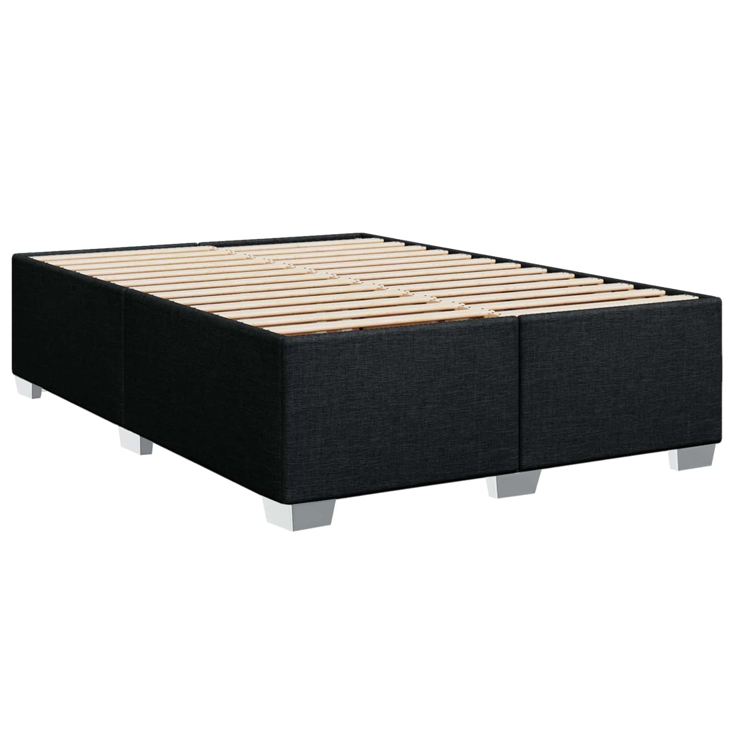 Boxspring ágy matraccal fejtámlával Fekete 140 x 200 cm Szövet