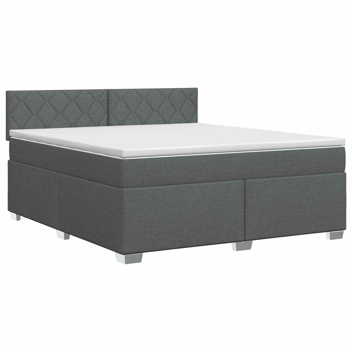 Boxspring ágy matraccal Sötétszürke 160 x 200 cm Szövet
