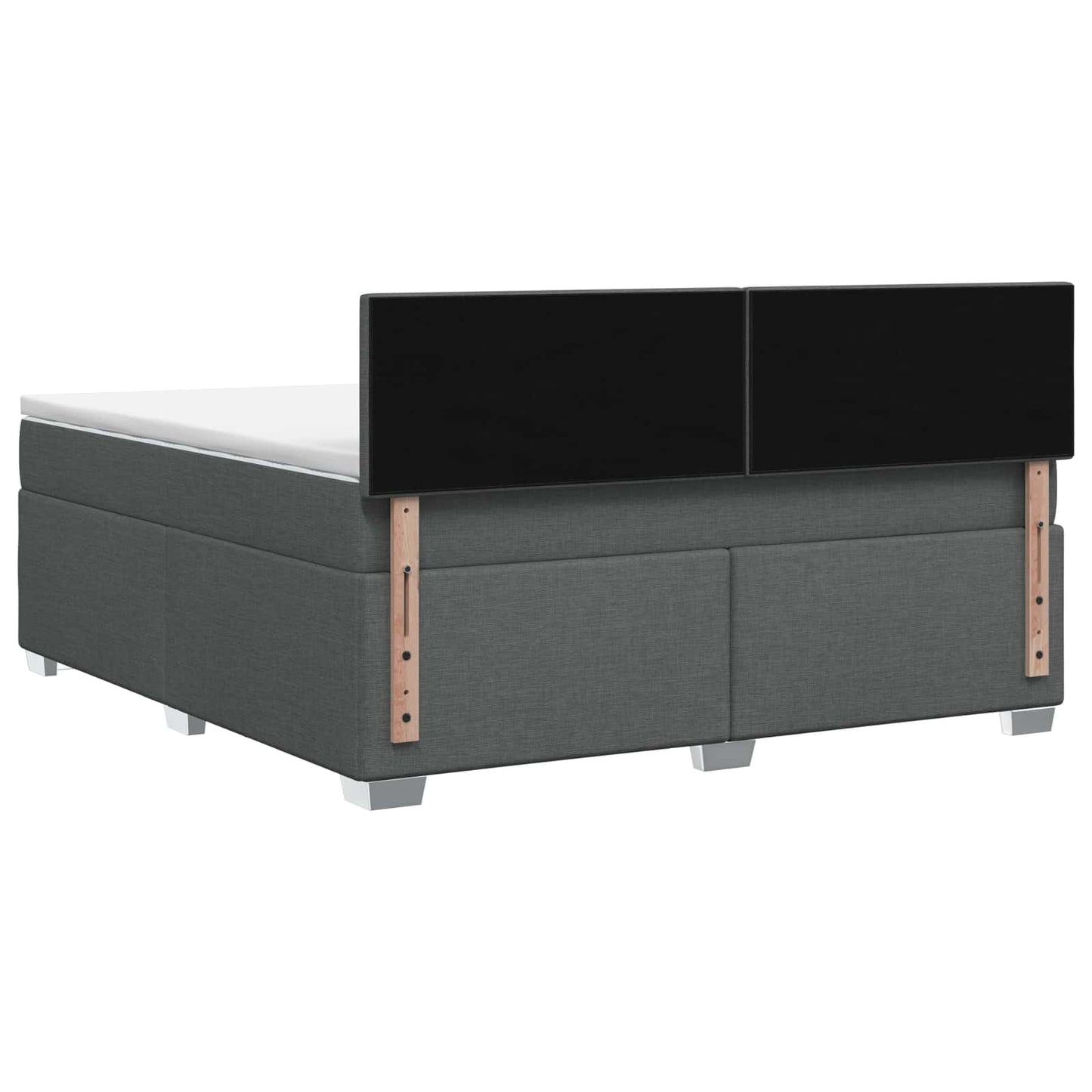 Boxspring ágy matraccal Sötétszürke 160 x 200 cm Szövet