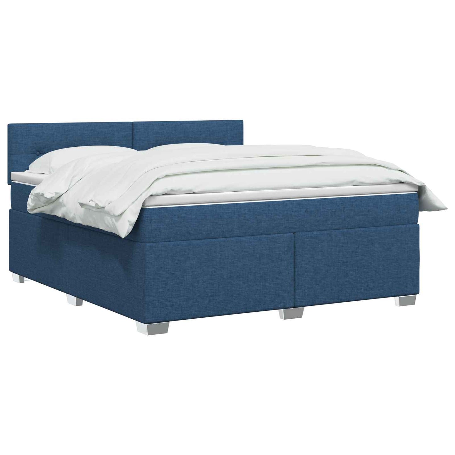 Boxspring ágy matraccal fejtámlával Kék 180 x 200 cm Szövet