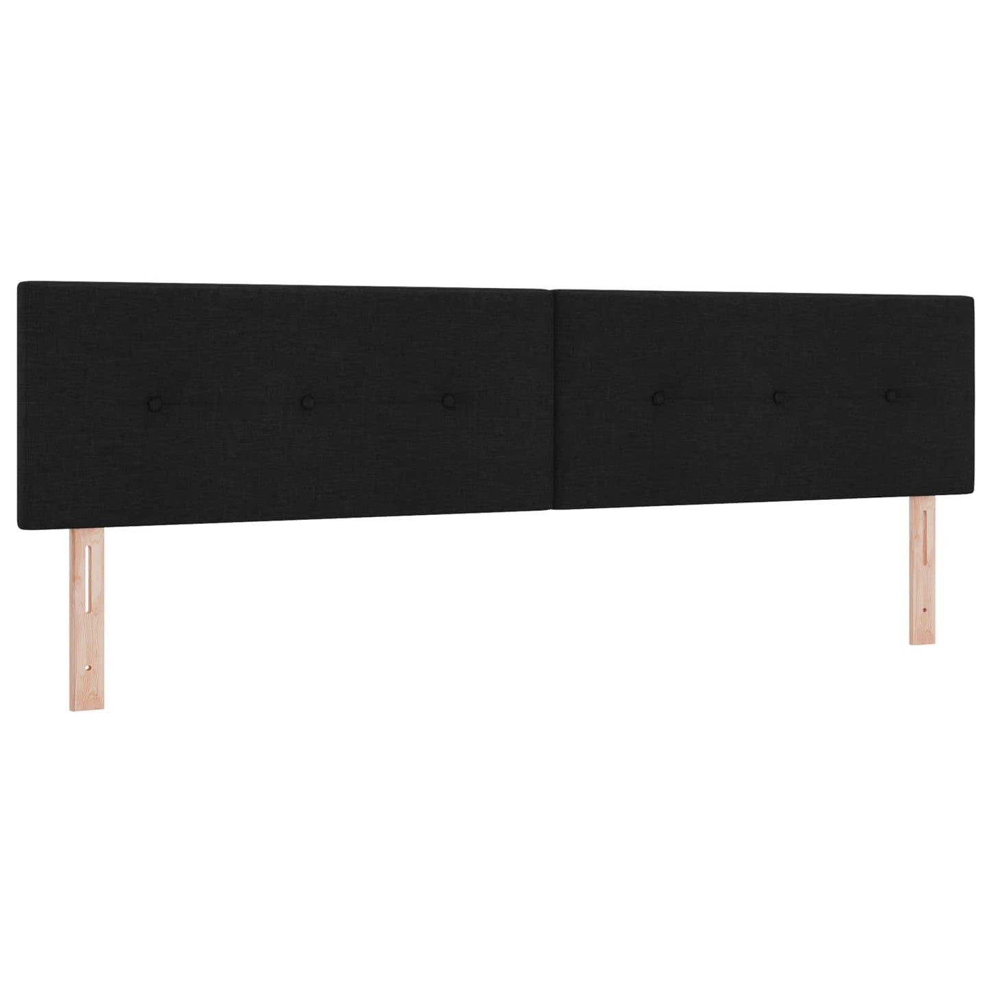 Boxspring ágy matraccal fejtámlával Fekete 200 x 200 cm Szövet