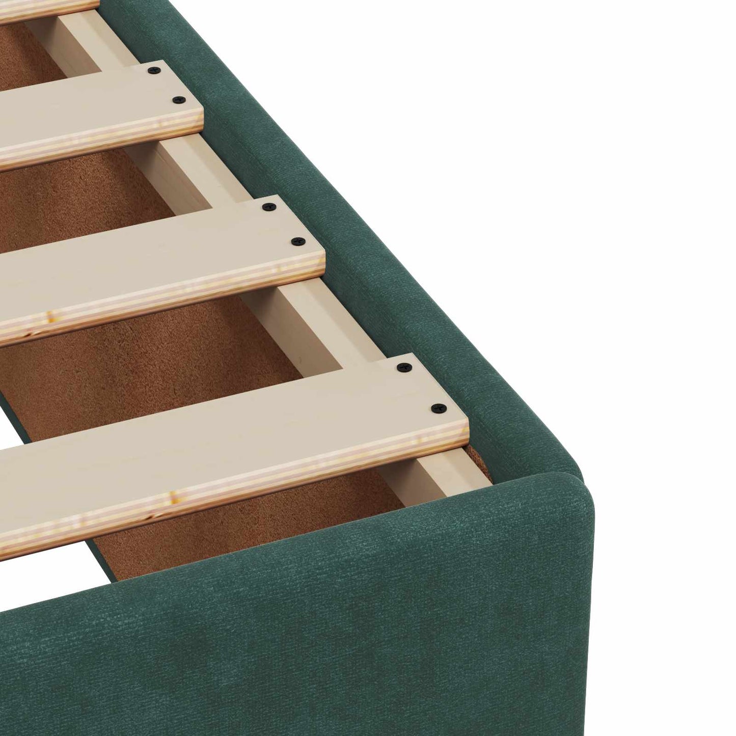 Boxspring ágy matraccal Sötétzöld 120 x 190 cm Bársony