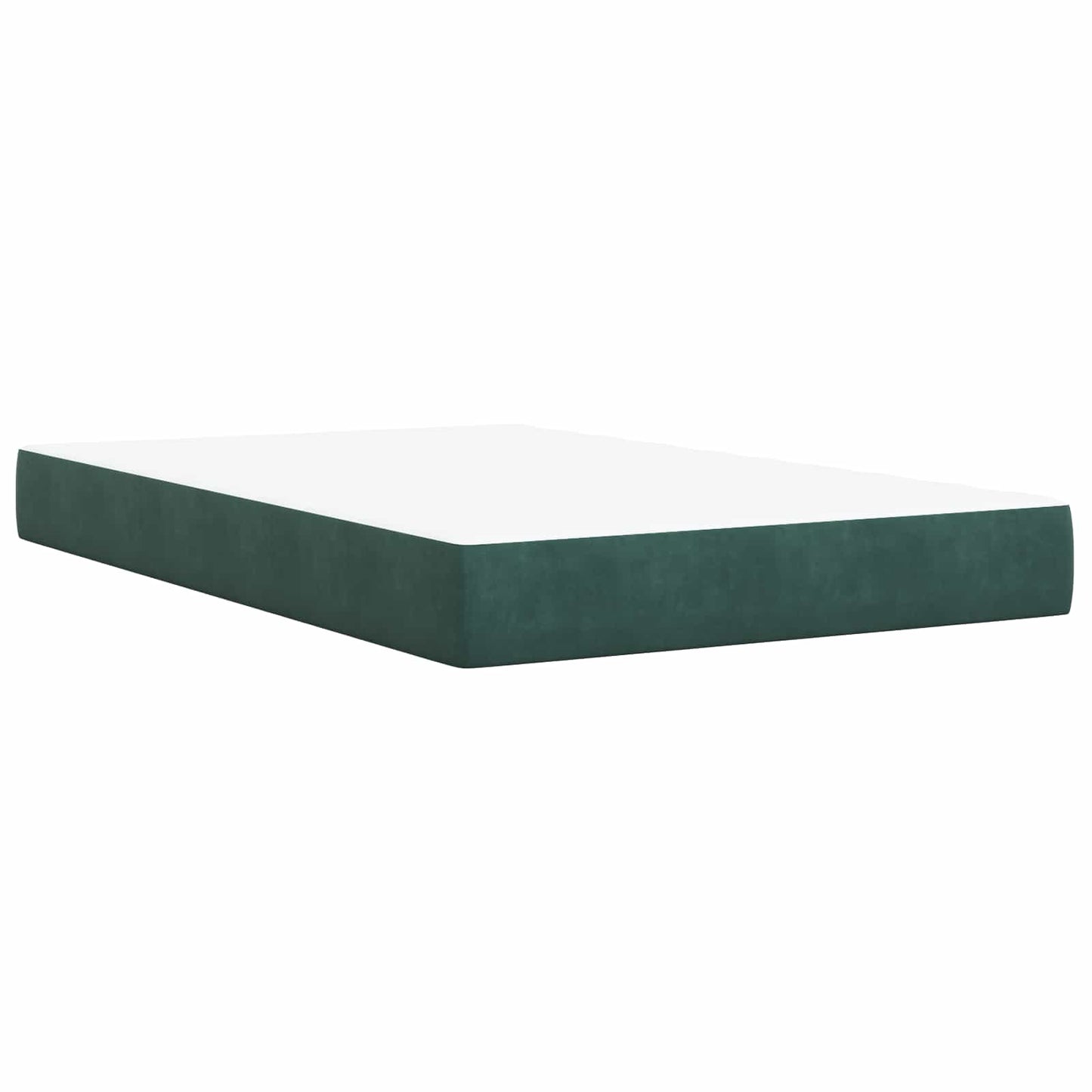 Boxspring ágy matraccal Sötétzöld 120 x 190 cm Bársony