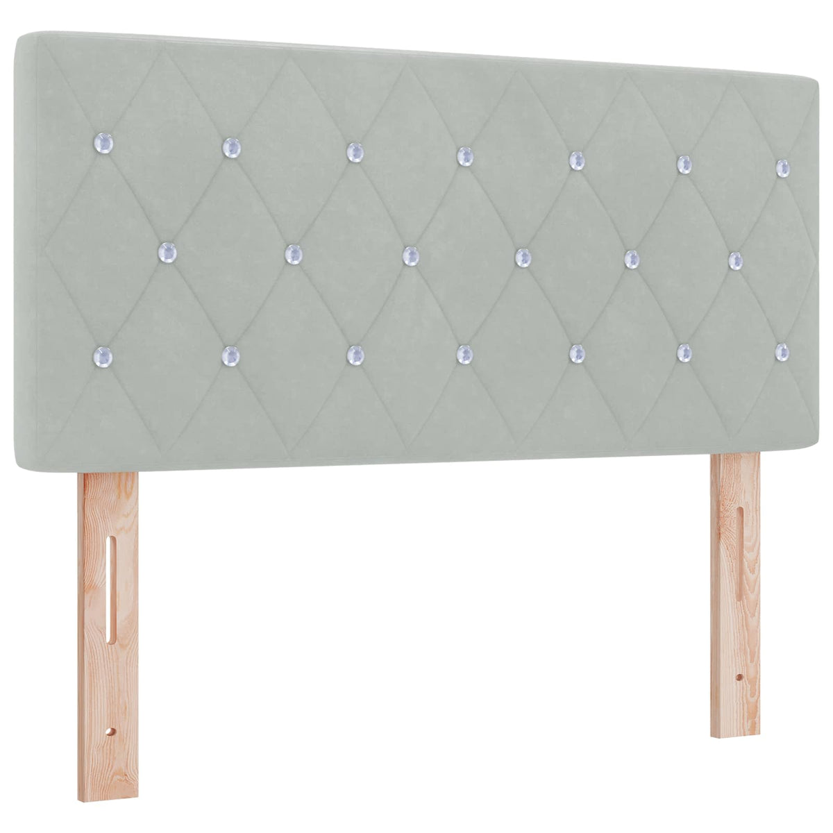 Boxspring ágy matraccal Világosszürke 90 x 190 cm Bársony