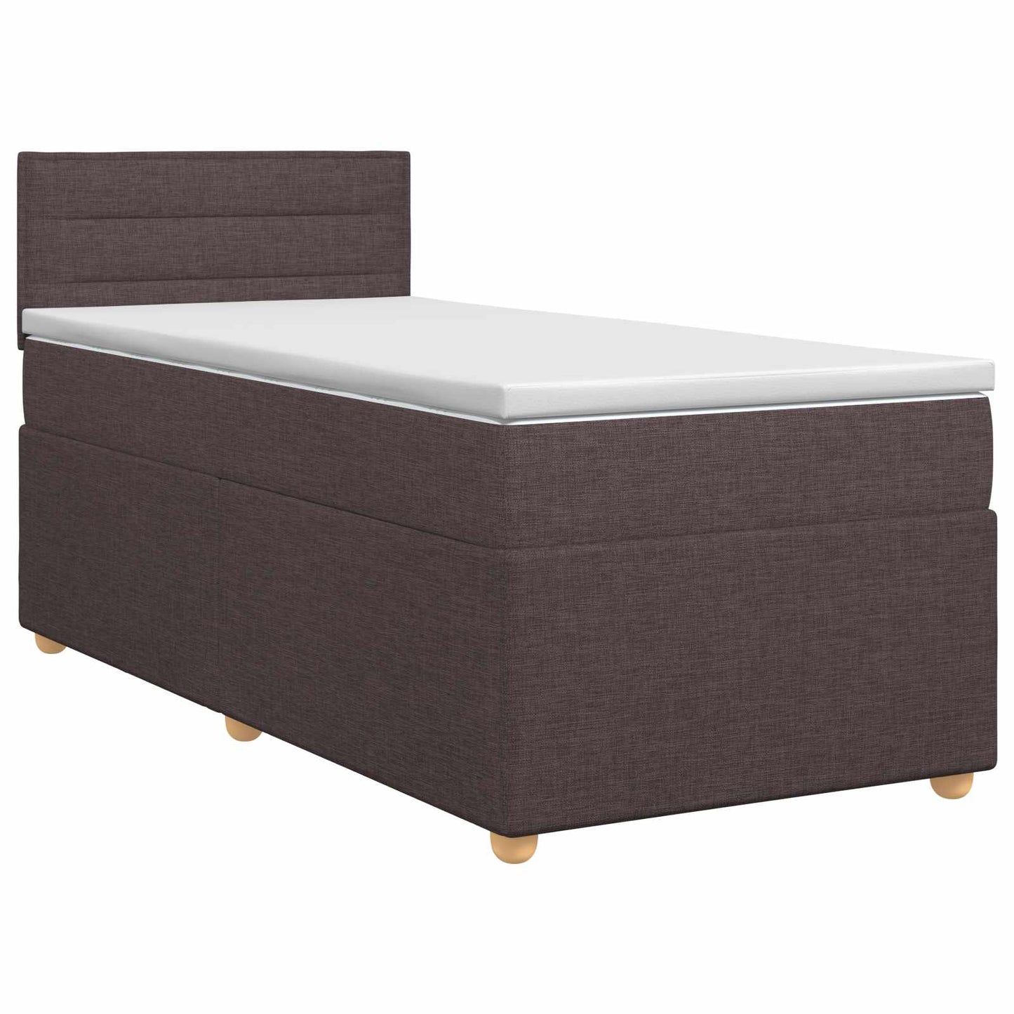 Boxspring ágy matraccal Sötét Barna 90 x 200 cm Szövet