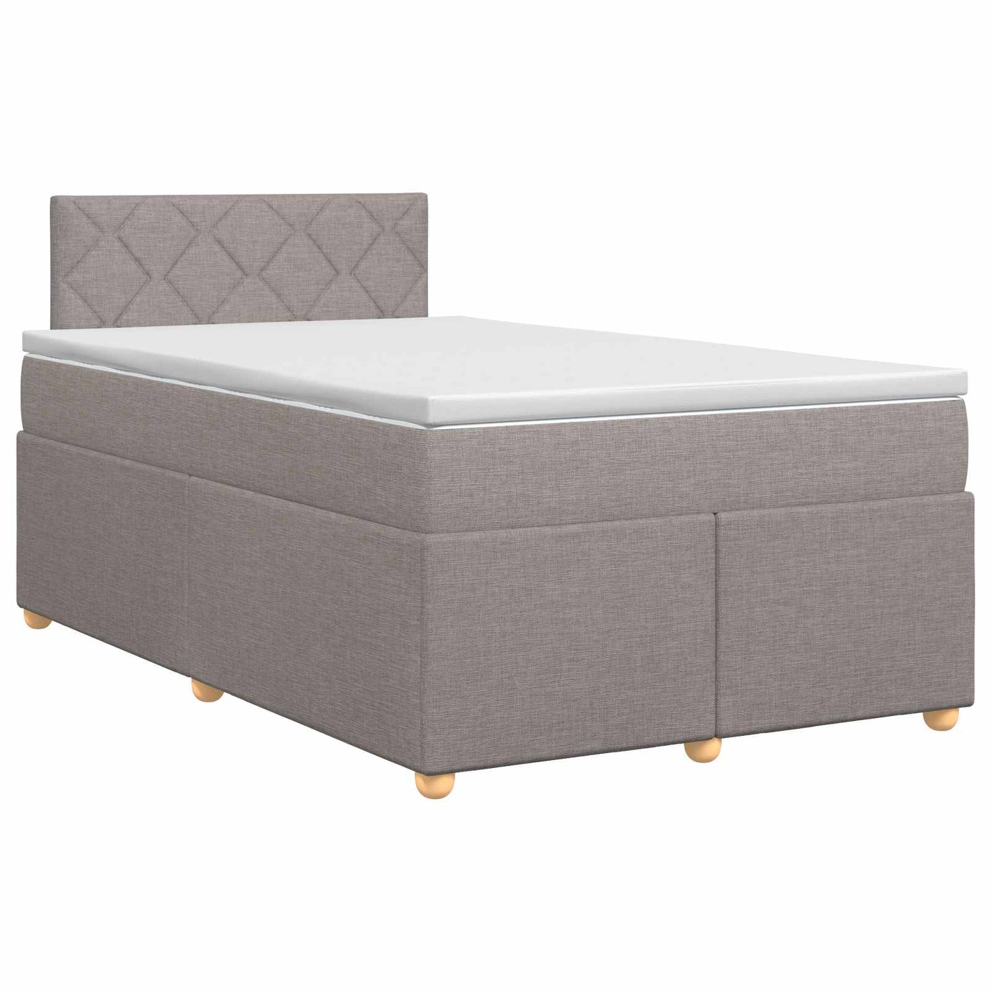 Boxspring ágy matraccal Tópszínű 120 x 190 cm Szövet
