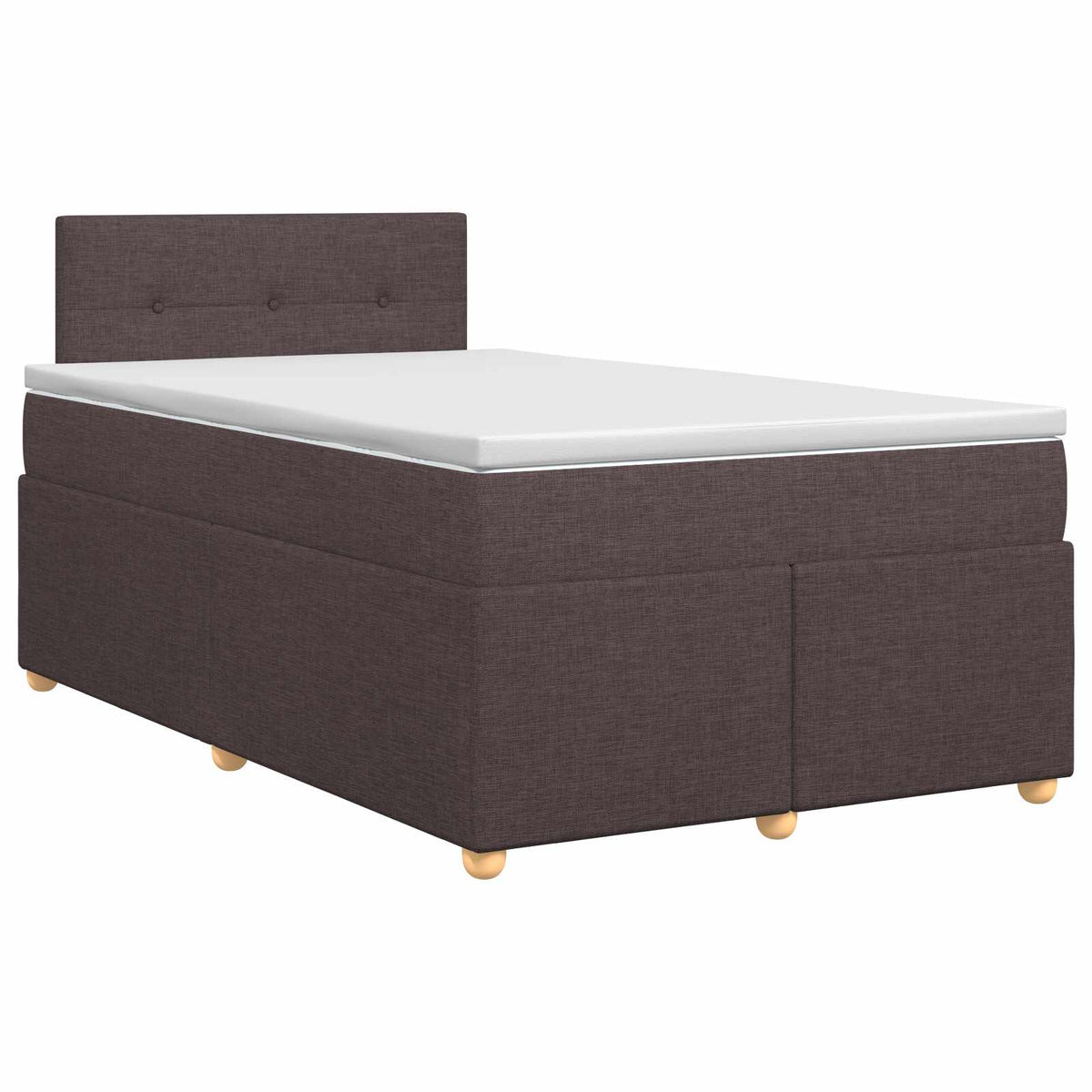 Boxspring ágy matraccal Sötét Barna 120 x 200 cm Szövet