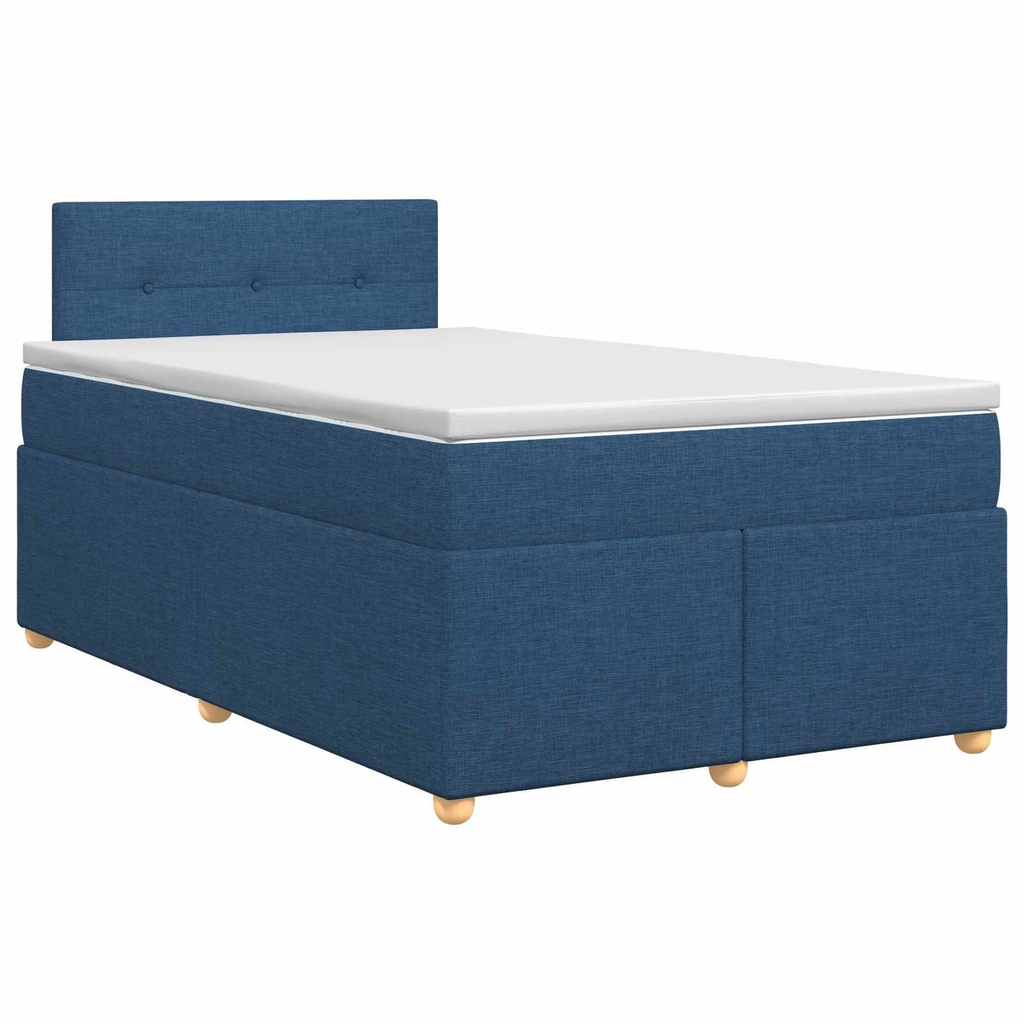 Boxspring ágy matraccal fejtámlával Kék 120 x 200 cm Szövet