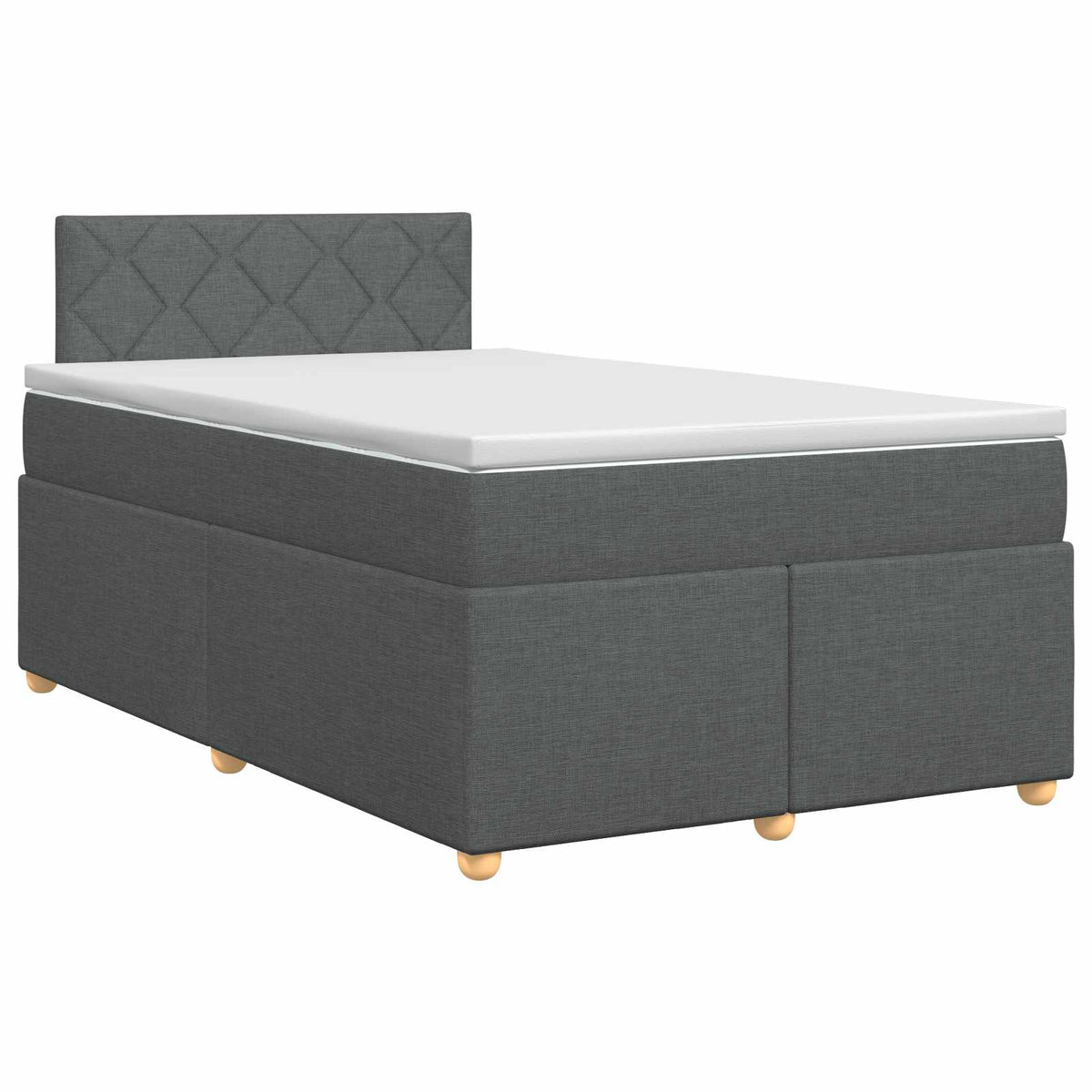 Boxspring ágy matraccal Sötétszürke 120 x 200 cm Szövet