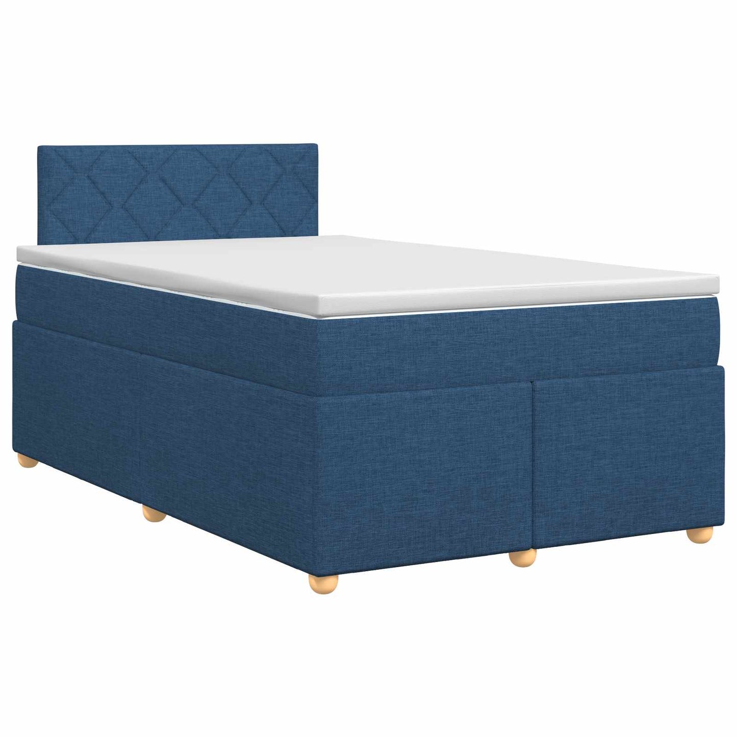 Boxspring ágy matraccal fejtámlával Kék 120 x 200 cm Szövet