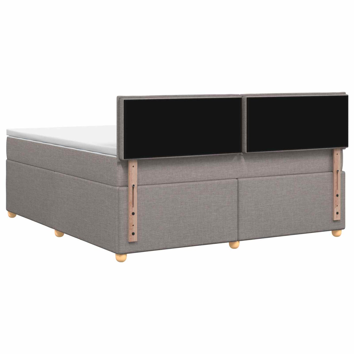 Boxspring ágy matraccal Tópszínű 140 x 200 cm Szövet