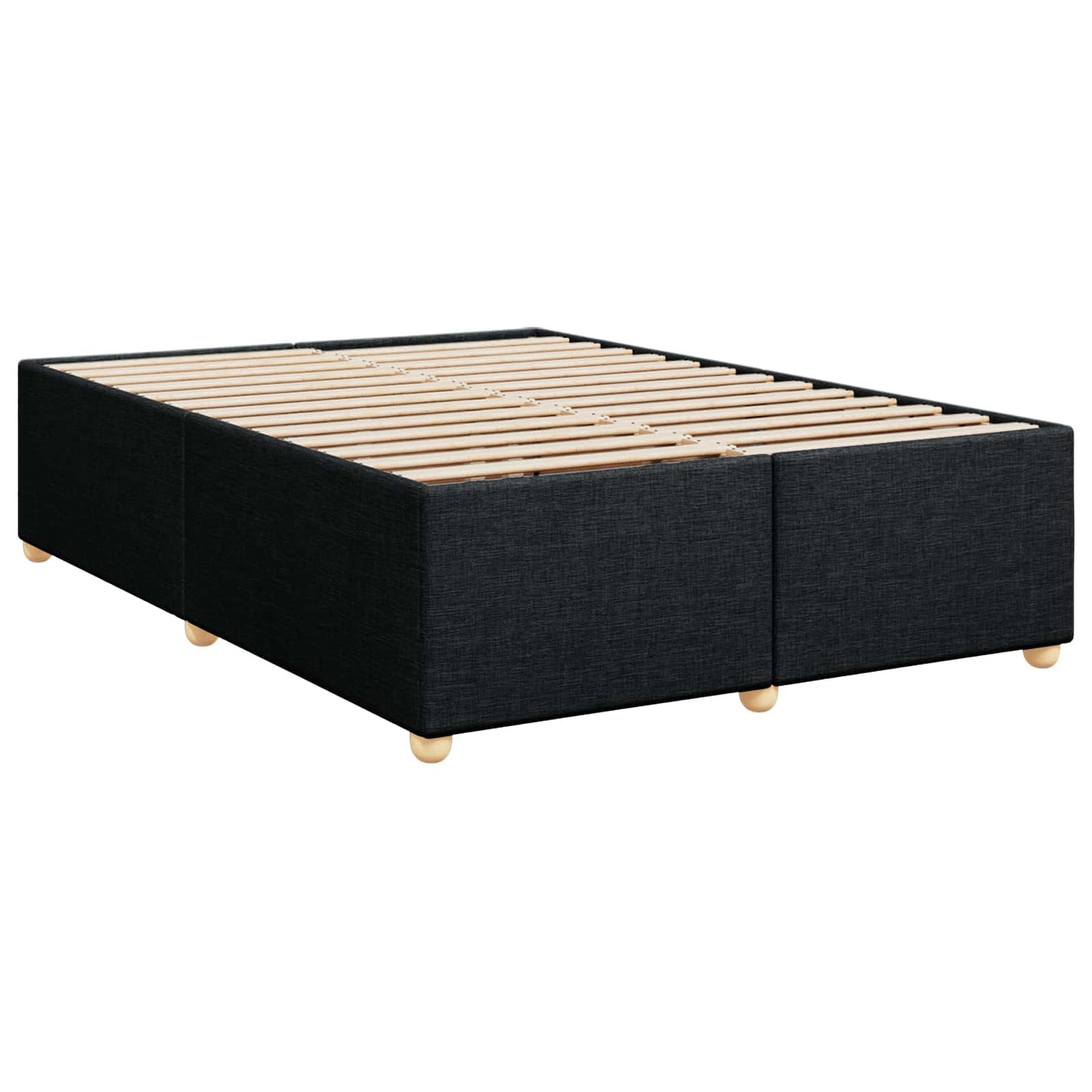Boxspring ágy matraccal fejtámlával Fekete 140 x 200 cm Szövet