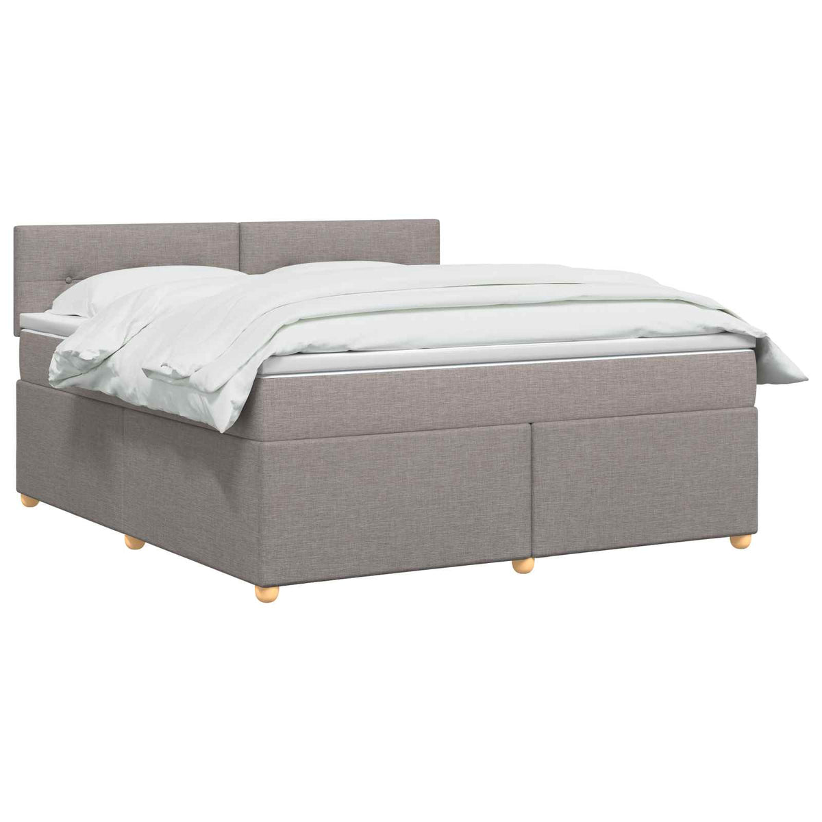 Boxspring ágy matraccal Tópszínű 140 x 200 cm Szövet