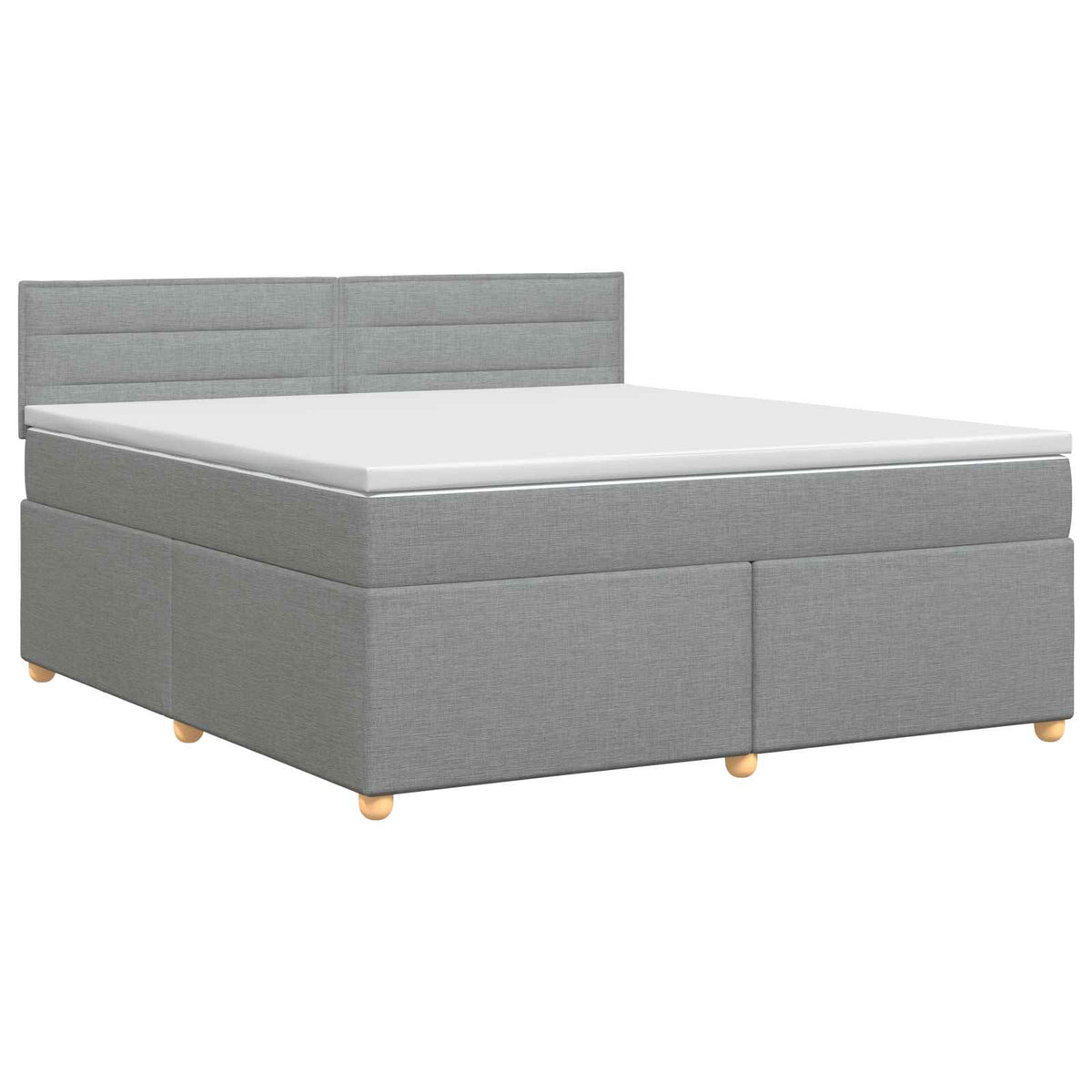 Boxspring ágy matraccal Világosszürke 160 x 200 cm Szövet