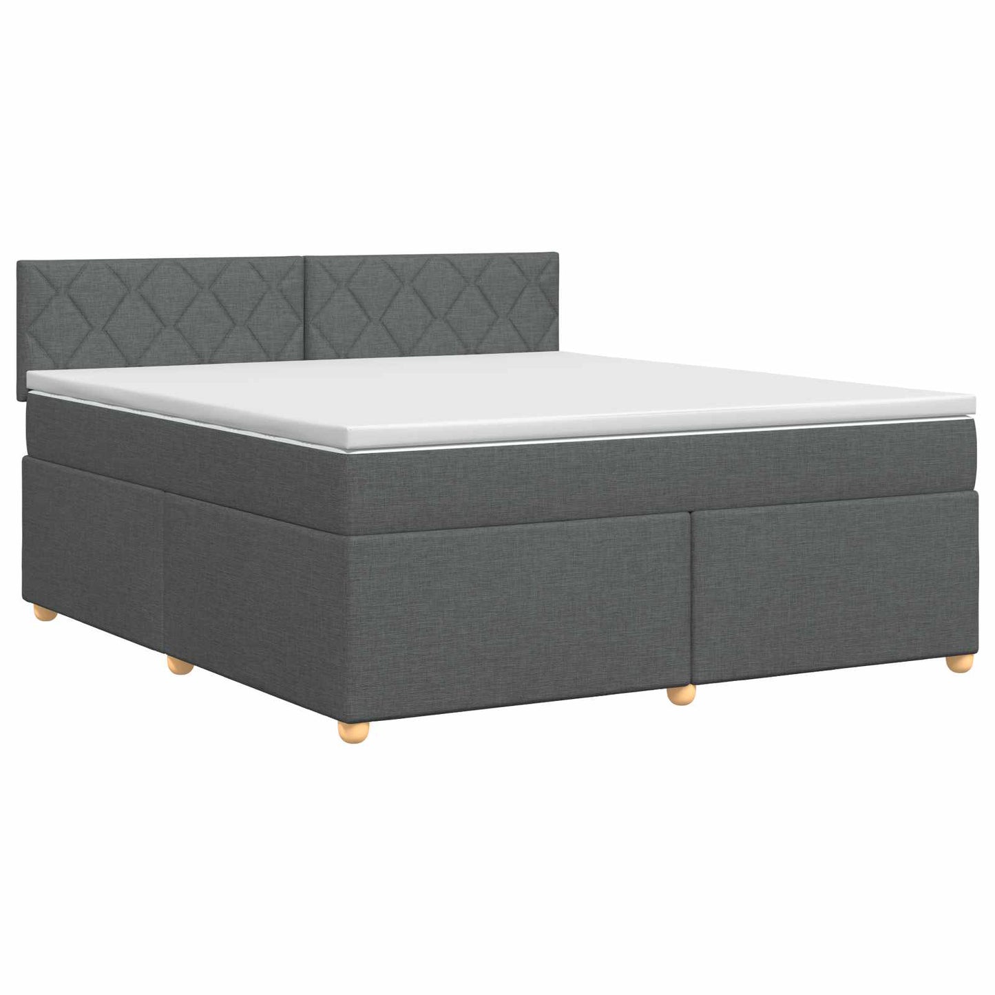 Boxspring ágy matraccal Sötétszürke 160 x 200 cm Szövet
